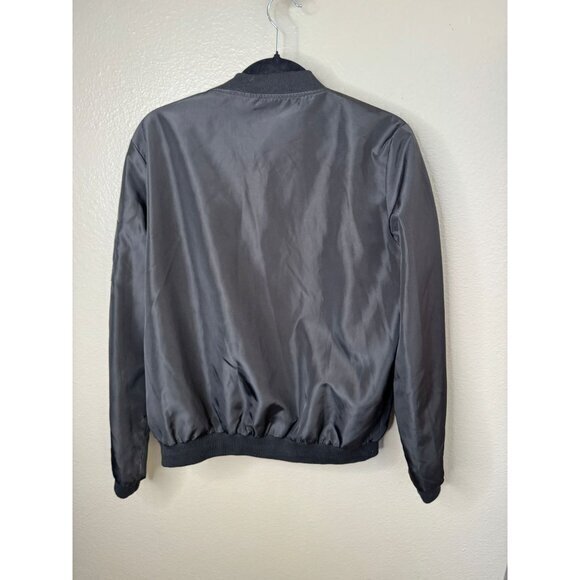Zeagoo‎ Women's Black Bomber Jacket size large long sleeve zip up polyester - Picture 5 of 6